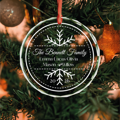 Big Snowflake Family Ornament