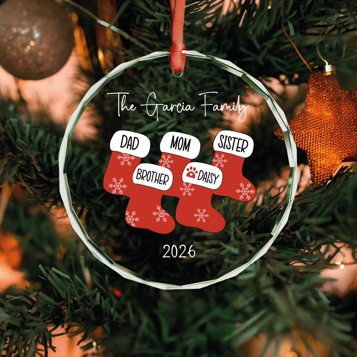 Name Stockings Family Ornament