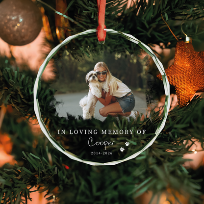 Not Long Enough Pet Photo Memorial Ornament