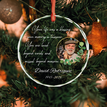 Blessing Poem Photo Memorial Ornament