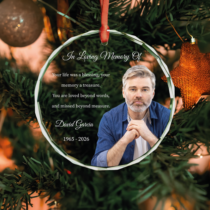 Heart Portrait Memorial Ornament