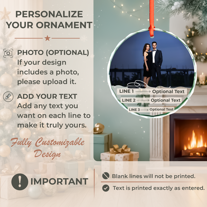 Proposal Photo Engaged Ornament
