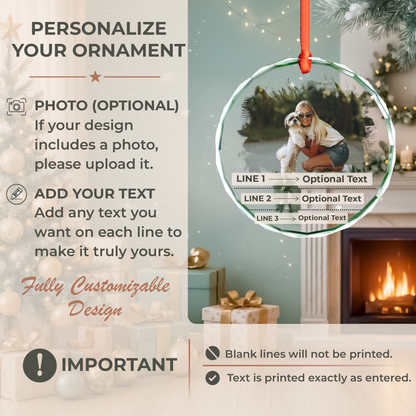Not Long Enough Pet Photo Memorial Ornament
