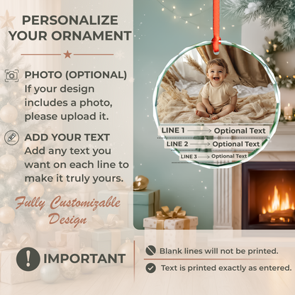 Baby Photo First Christmas Ornament