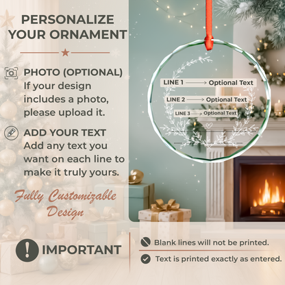 White Laurel Engaged Ornament