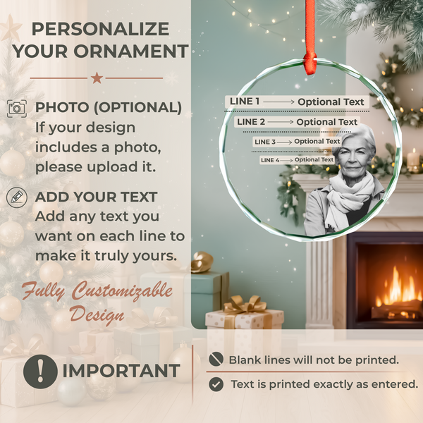 Poem Portrait Memorial Ornament