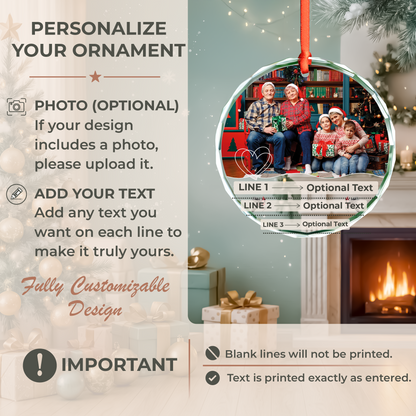 Last Christmas Photo Memorial Ornament