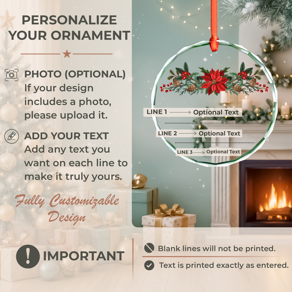 Floral Heart Family Ornament