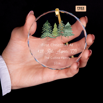 Watercolor Pines New Home Ornament