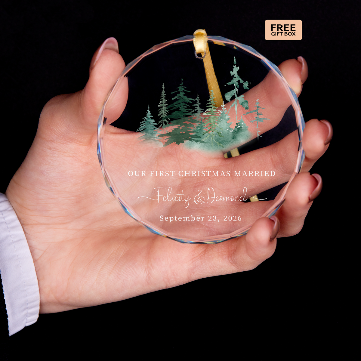 Forest Heart Engaged Ornament