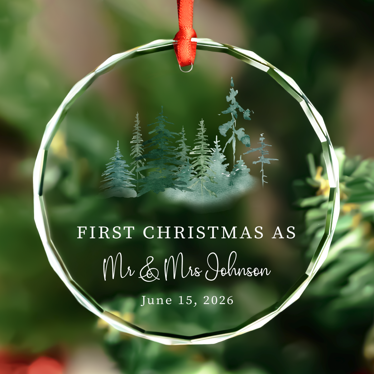 Forest Heart Mr & Mrs Ornament