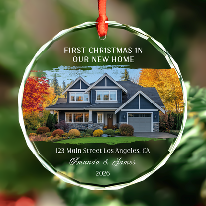 Personalized Photo New Home Christmas Ornament