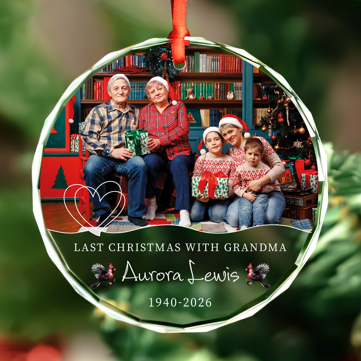 Personalized Photo Memorial Ornament for Mother