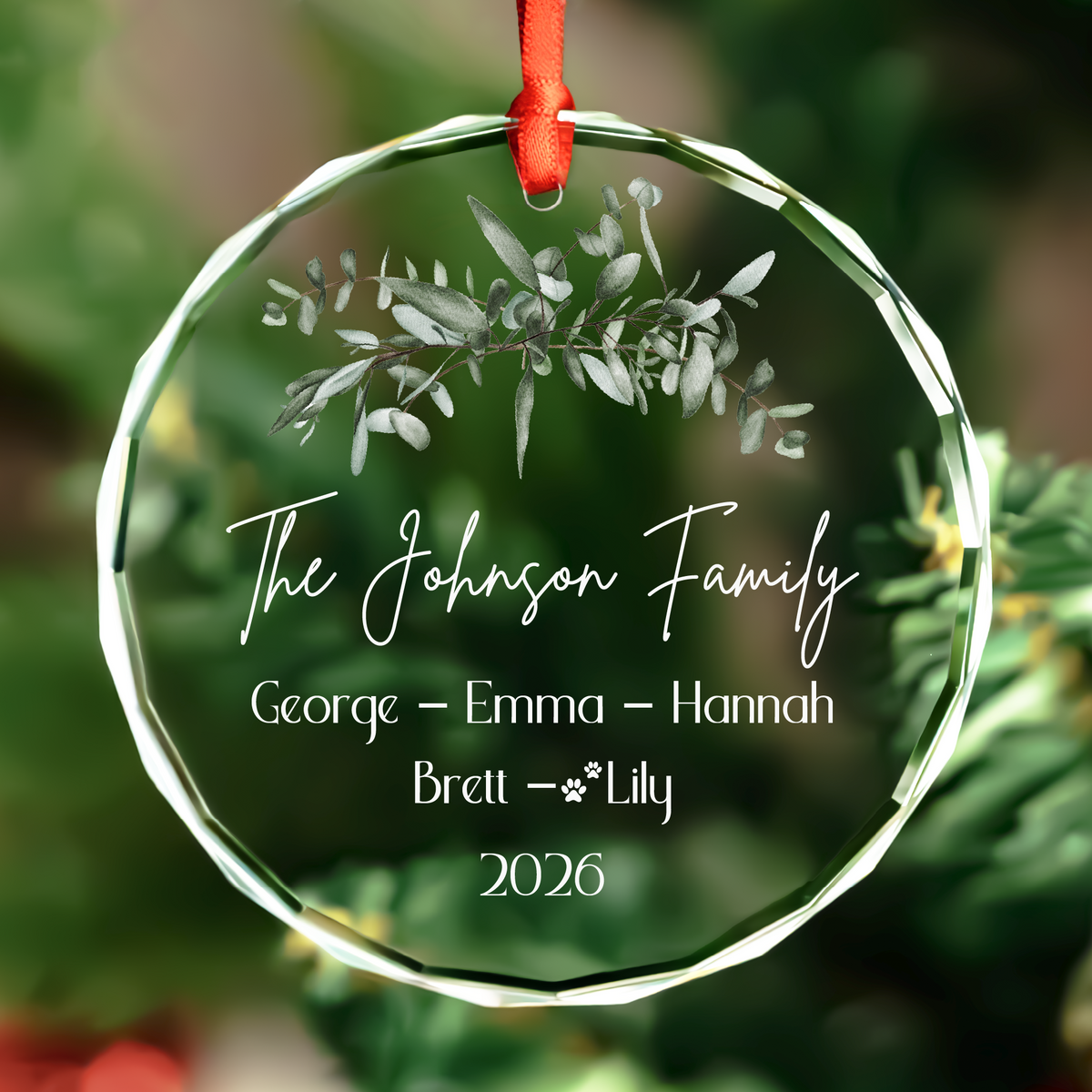 Family & Pets Name Ornament