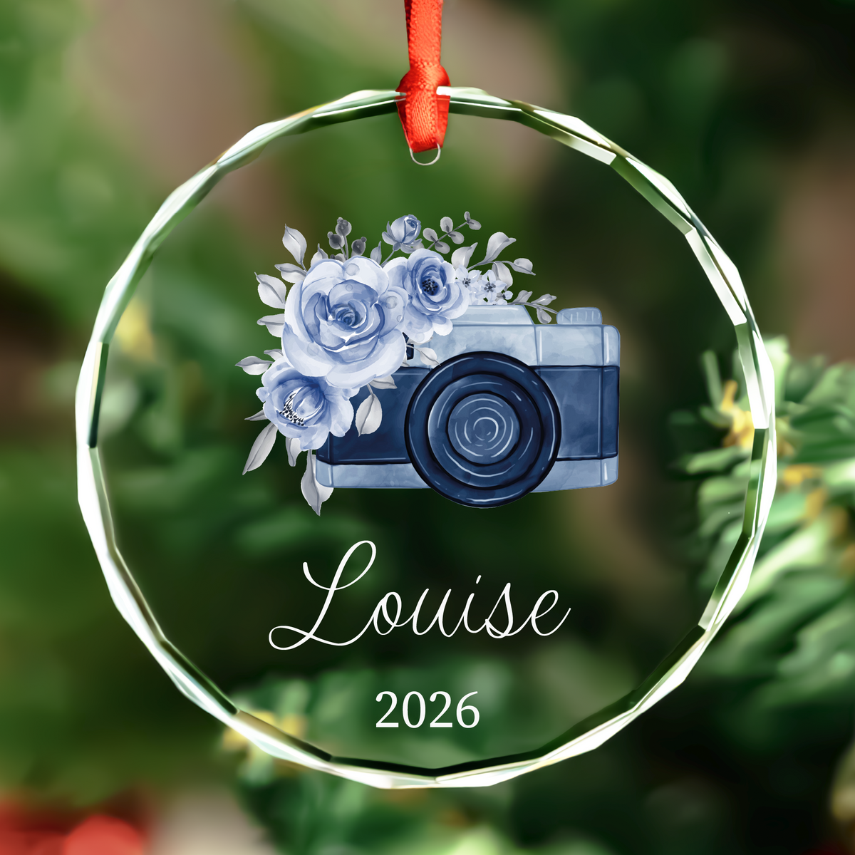 Floral Camera Photographer Ornament