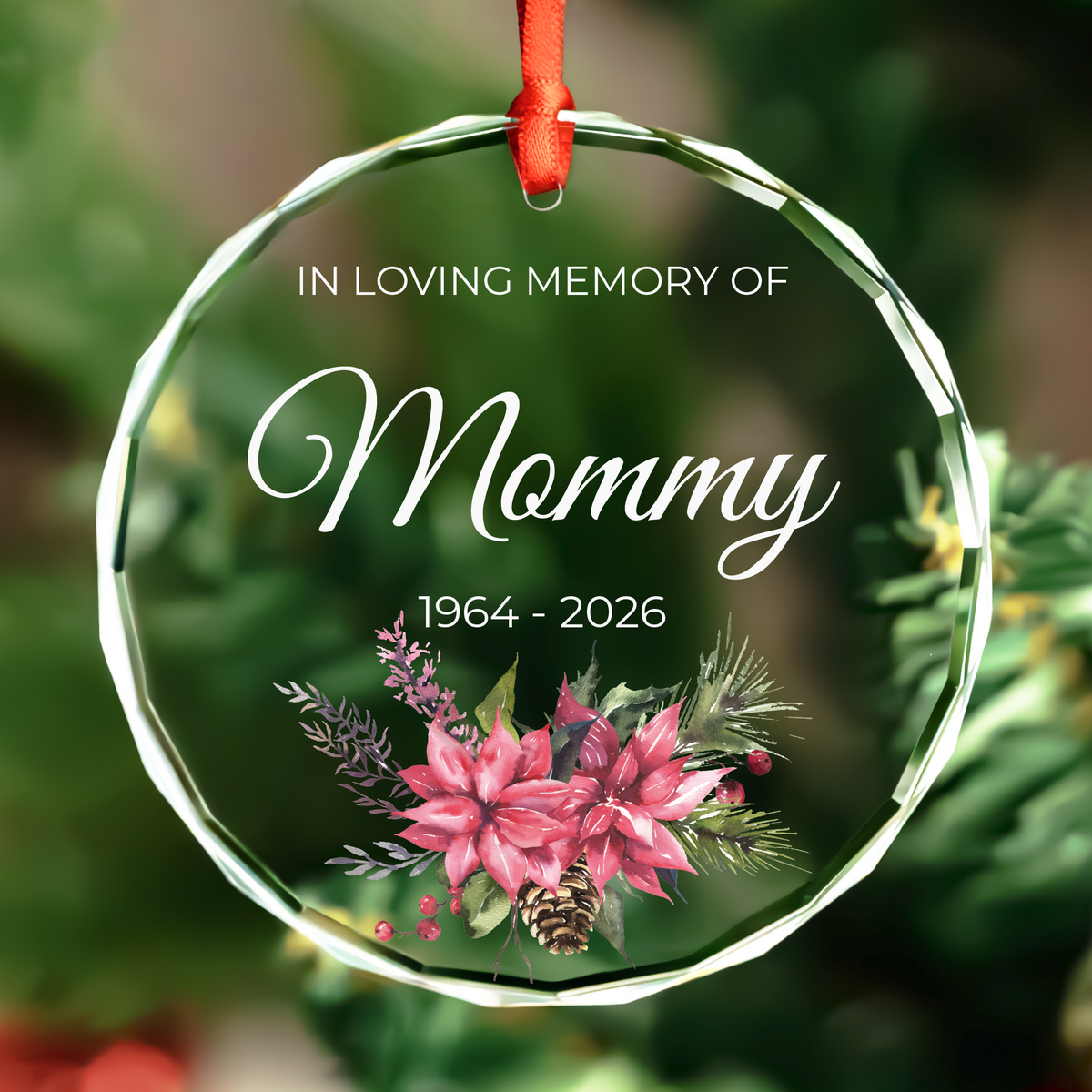 Personalized Memorial Christmas Ornament, Bereavement Gift
