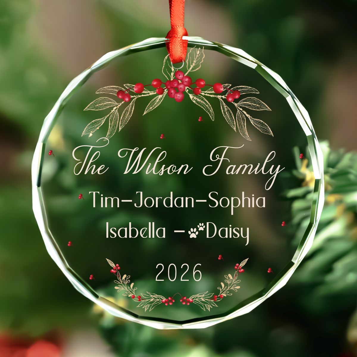 Personalized Family Christmas Name Ornament