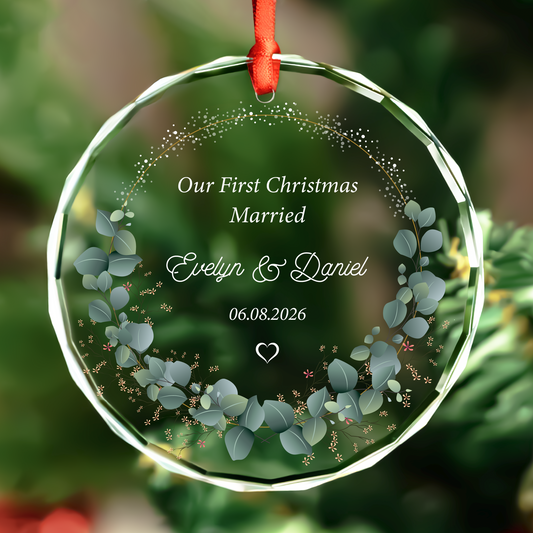 Personalized First Christmas as Married Ornament