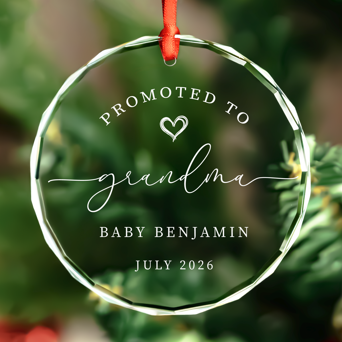 Promoted to Grandma Ornament