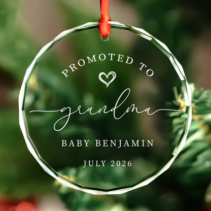Promoted to Grandma Ornament