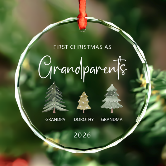 Personalized Godparents Family Christmas Ornament