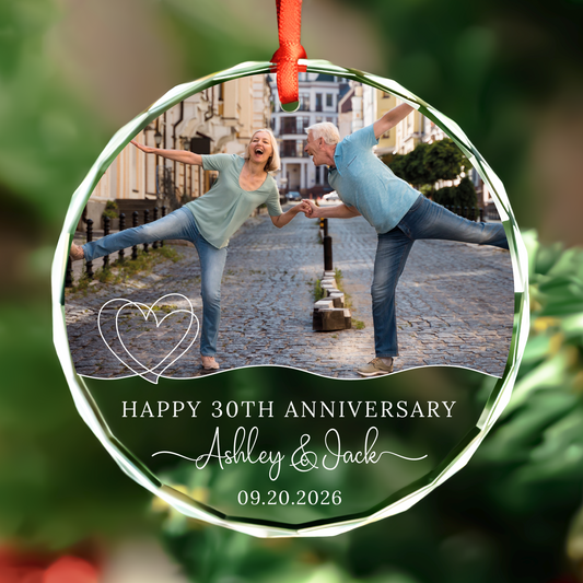 Personalized Anniversary Christmas Ornament
