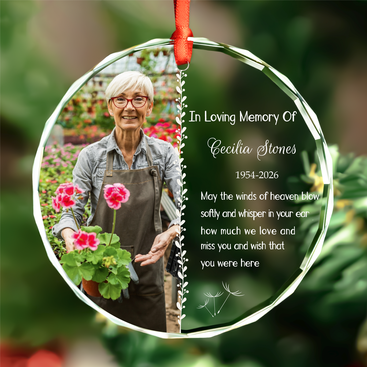 Personalized Photo Memorial Ornament