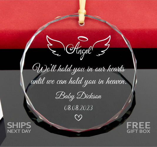 Baby Memorial Glass Ornament • Angel Baby Ornament • Stillborn • Baby Loss Ornament • In Loving Memory Gift 