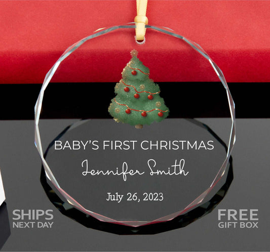 Baby's First Christmas Ornament 2023 • Personalized First Christmas Gift • 2023 Baby Christmas Ornament • Customized Xmas Ornament 