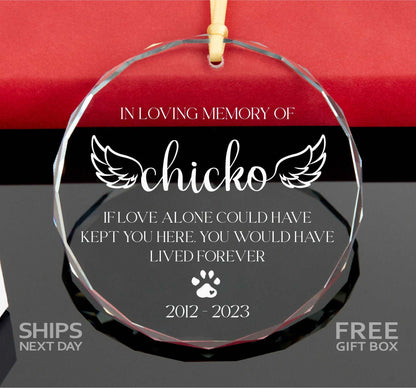 Dog Memorial Gift • 2023 Pet Memorial Ornament • Custom Dog Ornament • Cat Memorial Gift 