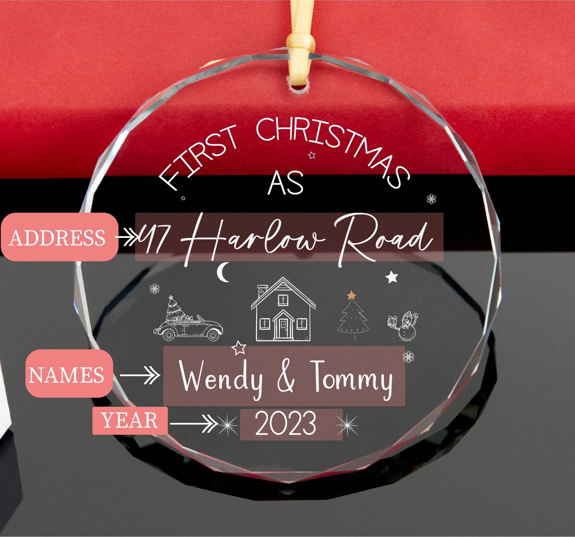 First Christmas As New Home Ornament • 2023 New Home Ornament • New House Keepsake • Housewarming Gift • Realtor Gift 