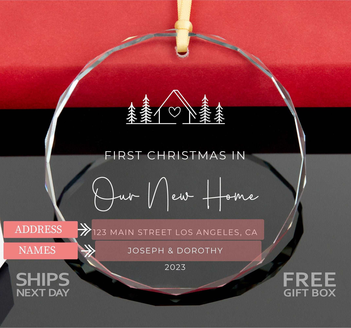 First Christmas As Our New Home Ornament 2023 • First Christmas Our New Home Ornament • Glass Ornament 