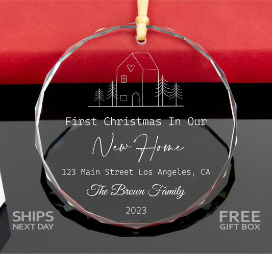 First Christmas In Our New Home Ornament 2023 • Personalized Home Christmas Ornament • Housewarming Gift 