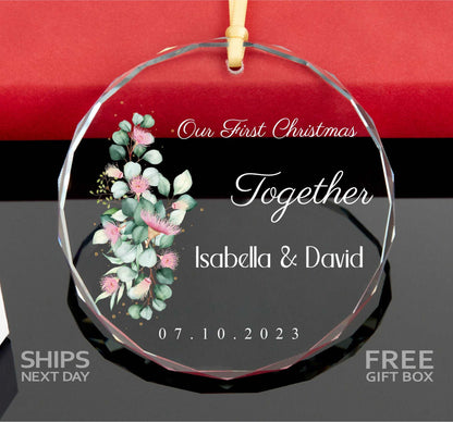 Married Christmas Ornament • Couple Ornament • Wedding Gift • Wedding Date Ornament • Engagement Gift 