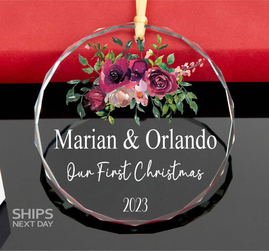 Our First Christmas Engagement Gift • Custom First Home Ornament •  Engagement Party Gift • Together Christmas Ornament 