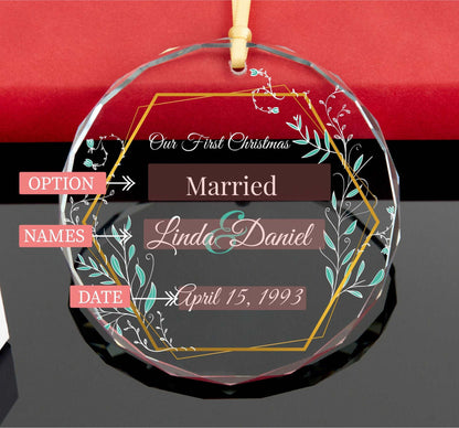 Our First Christmas as Married Ornament • Engagement Christmas Ornament • Together Christmas Ornament 