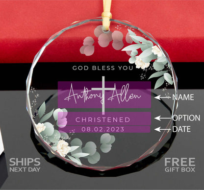 Personalized Baby Baptism Ornament • Christening Gift • Confirmation Gift •Baby Dedication Gift 