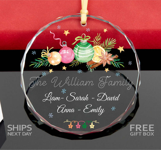 Personalized Family Christmas Ornament • Family Name Ornament • Gift for Family • Christmas Tree Ornament 