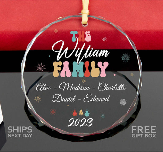 Personalized Family Christmas Ornament • Personalized Family Christmas Ornament • Xmas Tree Decoration 