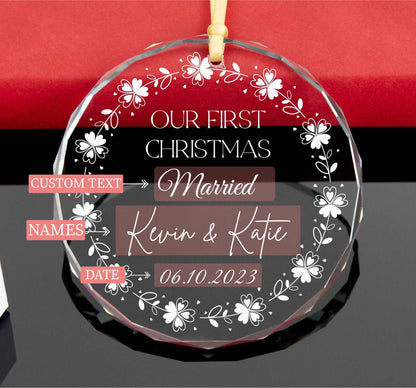 Personalized First Christmas as Engaged Ornament • Anniversary Gift • 2023 Engagement Ornament • Couple Ornament • Together Ornament 