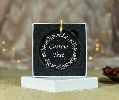 Personalized Ornament • Custom Text GLASS Ornament • Text Ornament 