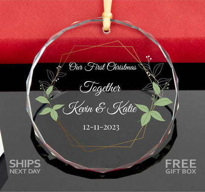 Personalized Our First Christmas as Married Ornament • Newlywed Christmas Gift • Engagement Ornament 