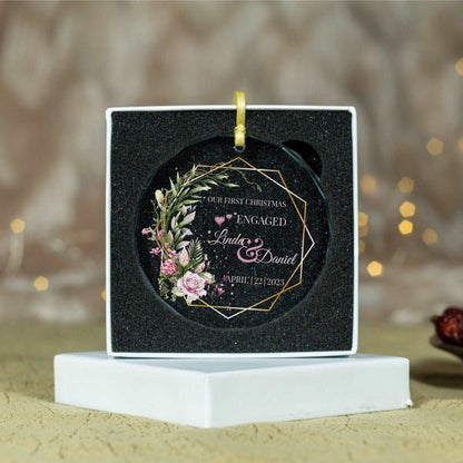 a black box with a floral design on it