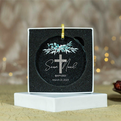 a black and white box with a cross on it