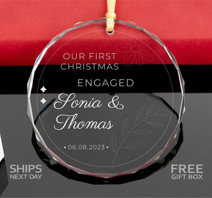 a personalized glass ornament for a christmas ornament