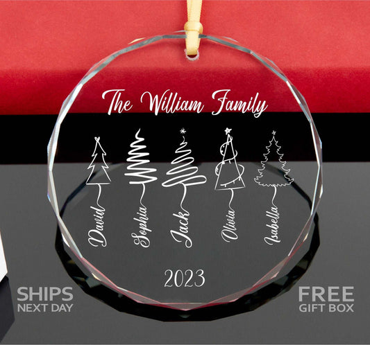 Personalized Family Christmas Ornament • 2023 Christmas Keepsake • Family Members Ornament • Holiday Gift