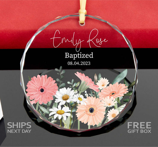 Personalized Baptism Gift for Girl • Dedication Ornament • Confirmation Ornament • Christening Gift