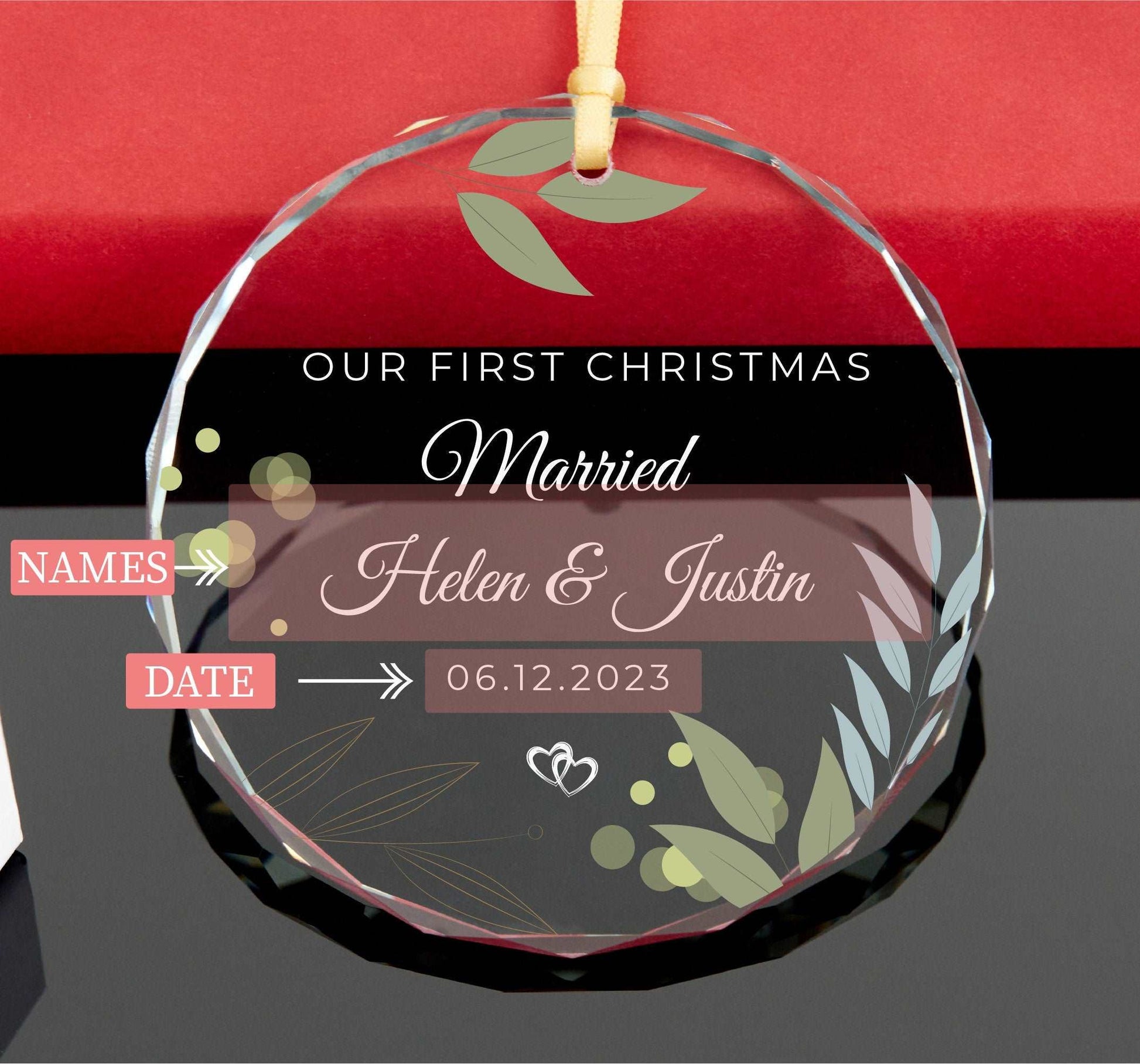 First Christmas Married Ornament • 1st Christmas Keepsake