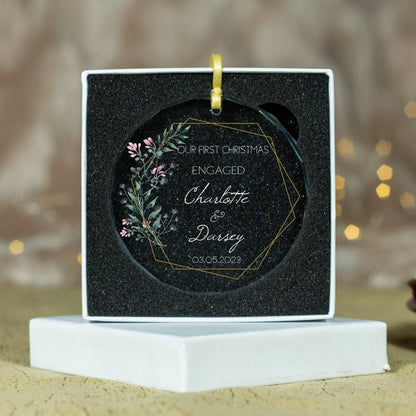 Personalized First Christmas Newlywed Ornament