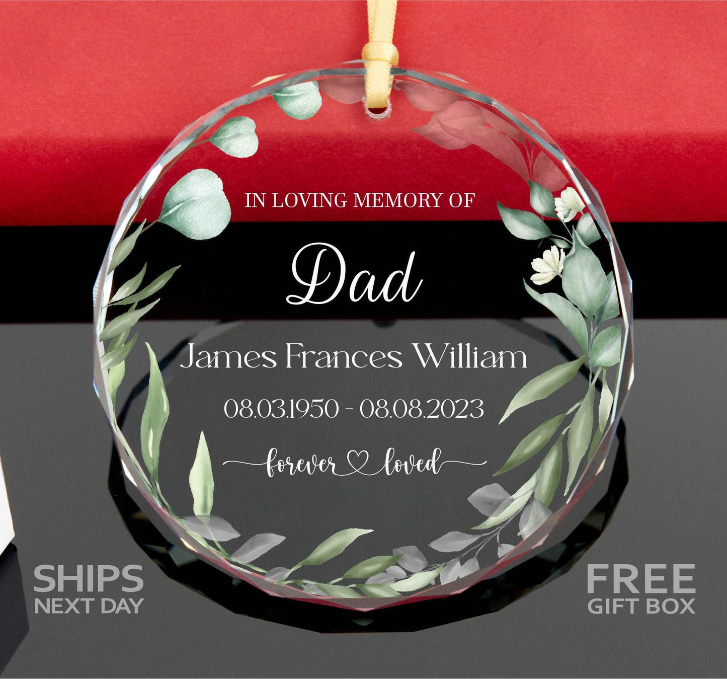 Personalized Memorial Christmas Ornament • In Loving Memory Ornament • Remembrance Gift